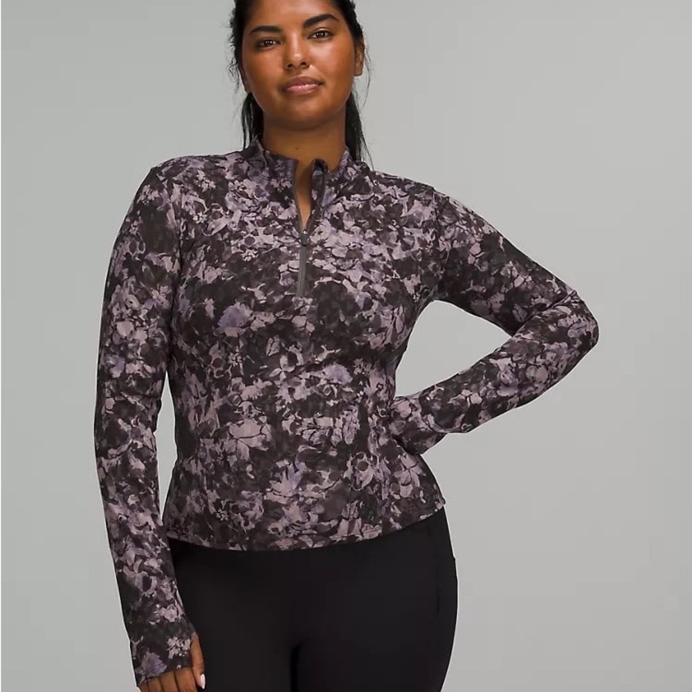 Lululemon Luxtreme Running Half-Zip in Inflect Flora Lunar Rock Multi
